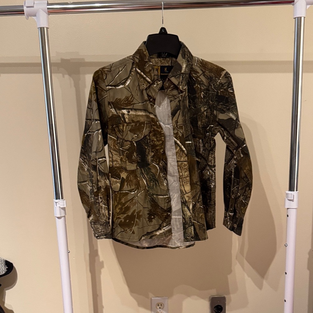Boys Camouflage Browning Shirt A75